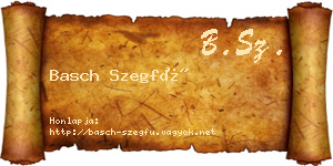 Basch Szegfű névjegykártya